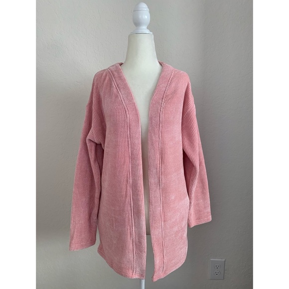 ASOS Design Pink Chenille Open Cardigan Sweater - Picture 7 of 7